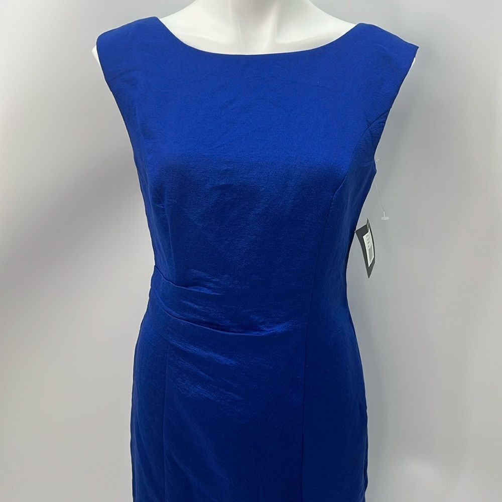 Ellen Tracy cobalt blue sleeveless cocktail dress size 8